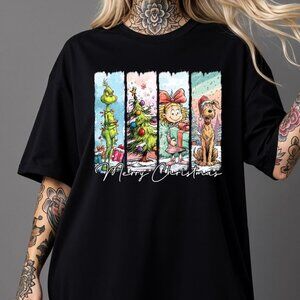 Funny Grinch Dog Christmas T-Shirt, Holiday Tree Graphic Tee